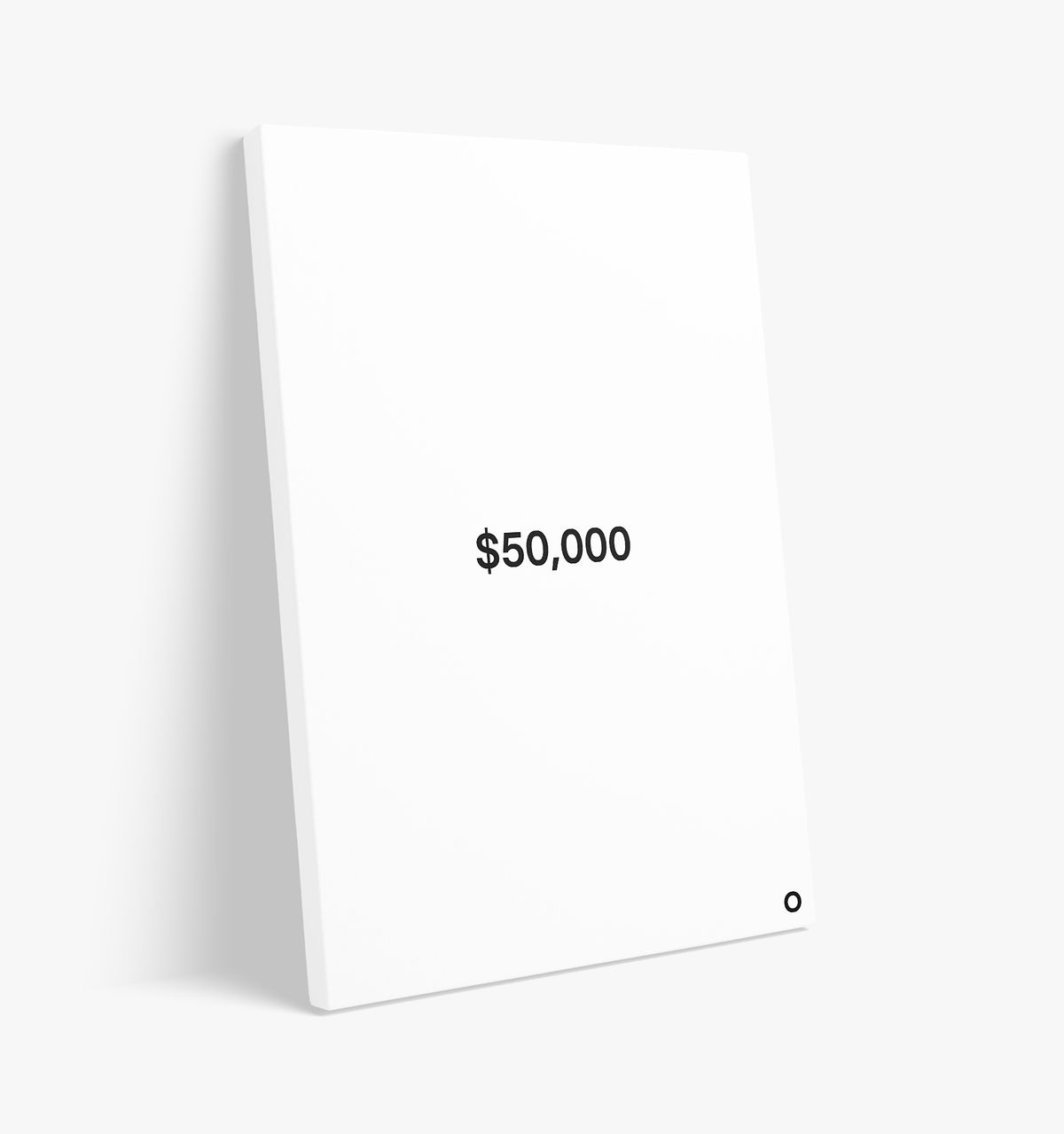 Price Up Front - Canvas - $50,000 - White - Image 2